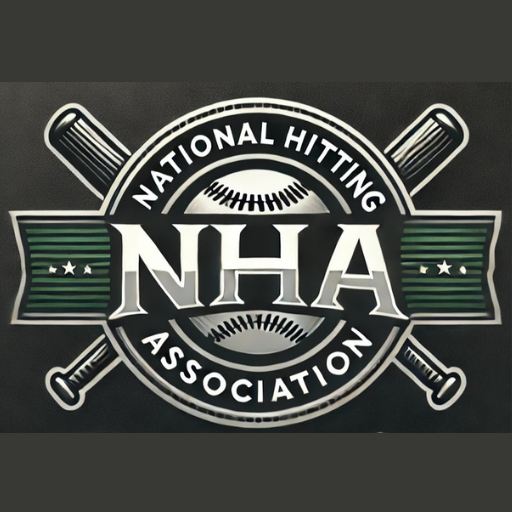 National Hitting Association logo featuring crossed bats and bold NHA text